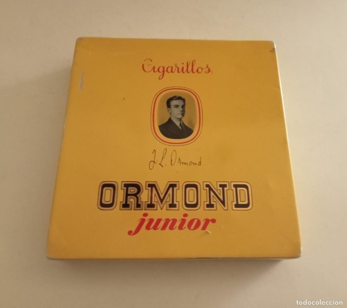 Coleccionismo: ORMOND JUNIOR - CAJA MET&Aacute;LICA CIGARRILLOS VAC&Iacute;A - ANTIGUA