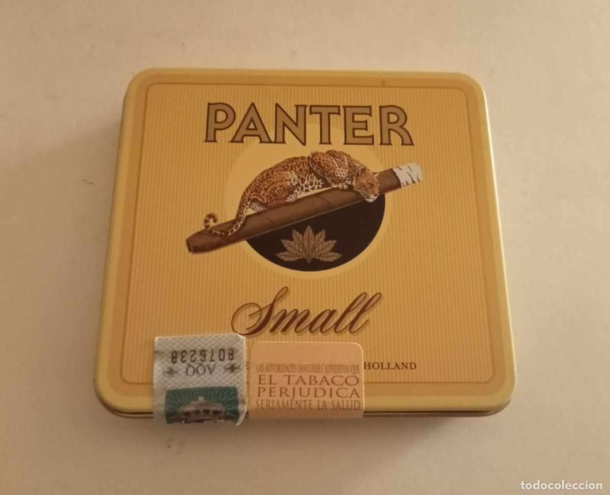 Coleccionismo: PANTER SMALL - CAJA MET&Aacute;LICA CIGARROS VAC&Iacute;A -ANTIGUA