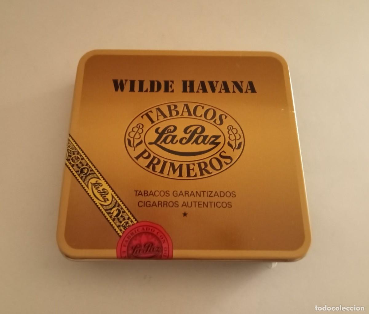 Coleccionismo: WILDE HAVANA - LA PAZ - CAJA MET&Aacute;LICA CIGARROS VAC&Iacute;A - ANTIGUA