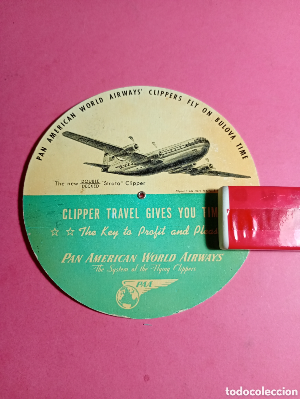 Sammeln: Buscador de Horas Pan Am (PAA) y Relojes Bulova Vintage 1949 Aviaci&oacute;n Strato Clipper doble cubierta