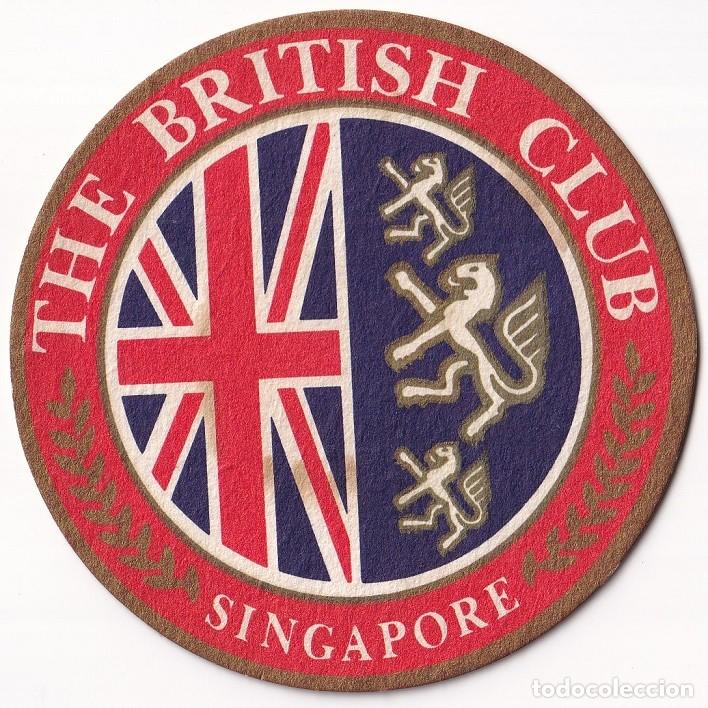 Coleccionismo: Antiguo posavasos - The British Club - Singapore