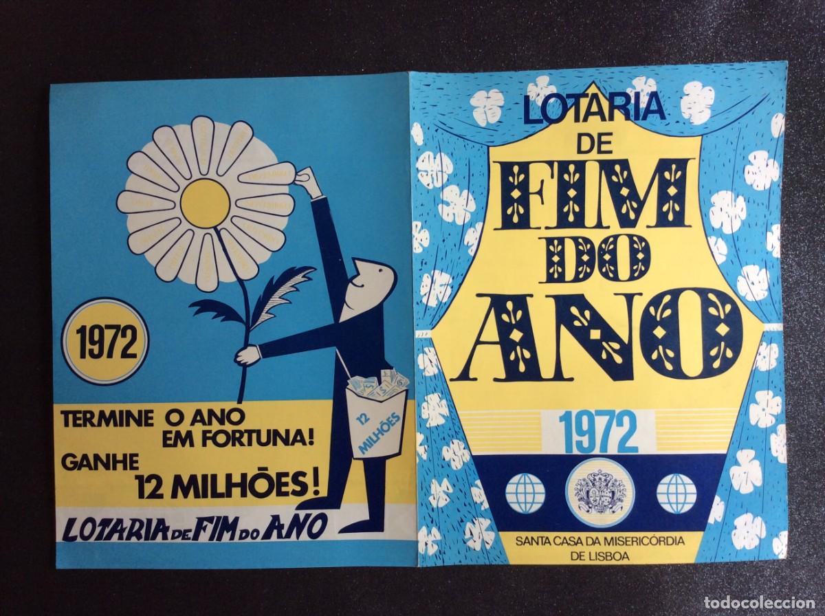 Coleccionismo: Publicidade original. Lotaria fim do ano 1972. Desdobr&aacute;vel da Santa Casa da Miseric. de Lisboa.