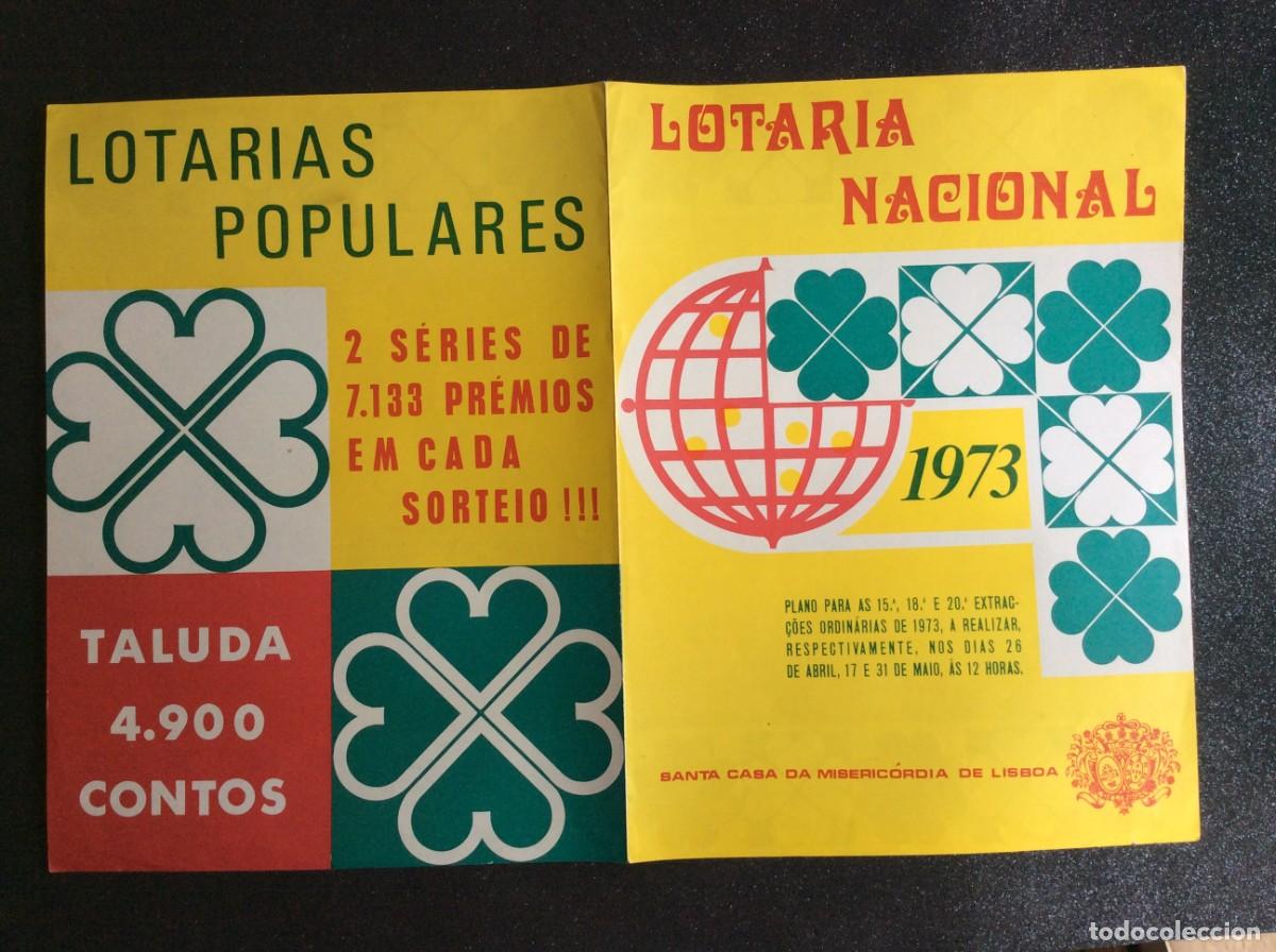 Coleccionismo: Public. original. Lotaria Nacional. Plano para as 15.&ordf;, 18.&ordf; e 20.&ordf; extrac&ccedil;&otilde;es.. desdobr&aacute;vel de 1973