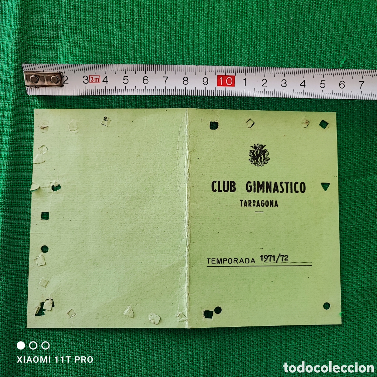 Coleccionismo: Carnet de socio club Gimn&aacute;stico de Tarragona.