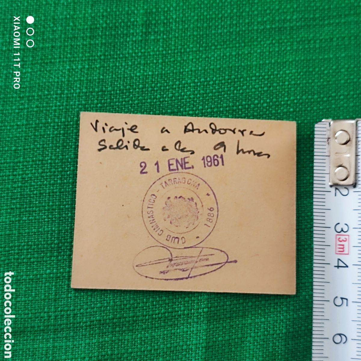Coleccionismo: Billete, ticket de viaje a Andorra del club Gimn&aacute;stico de Tarragona.