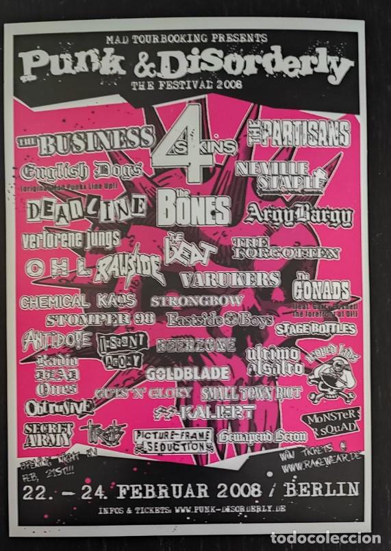 Collectionnisme: PUNK & DISORDERLY, PROGRAMA DE FESTIVAL PUNK, ROCK'N'ROLL HERBERGE, BERLIN A&Ntilde;O 2008