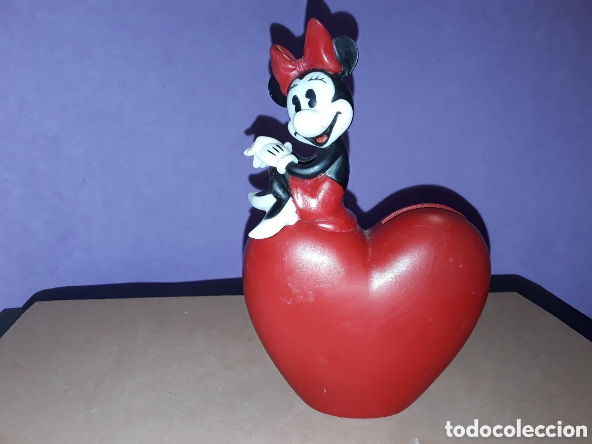 Coleccionismo: Hucha Minnie Mousse coraz&oacute;n