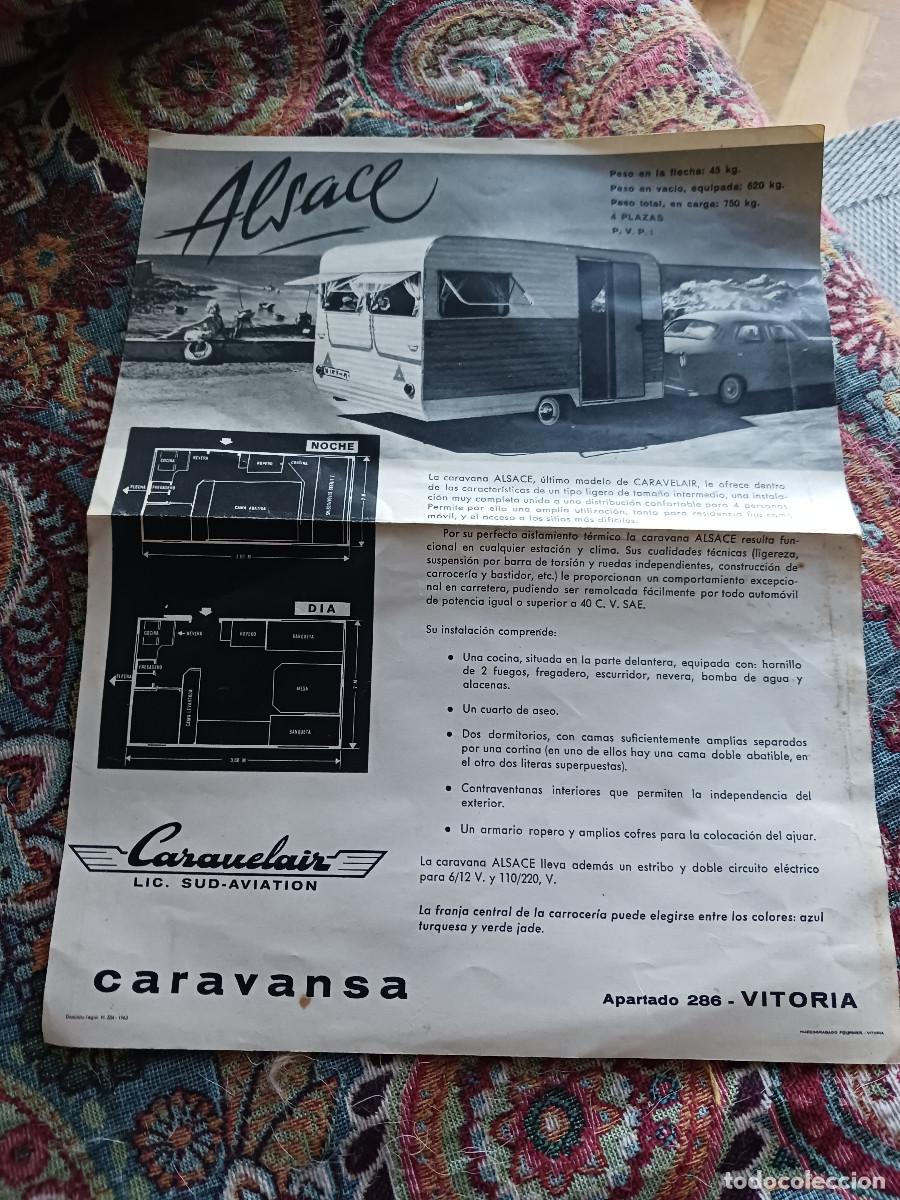 Coleccionismo: publicidad catalogo, de caravanas alsace, caravansa vitoria 1963, huecograbado fournier