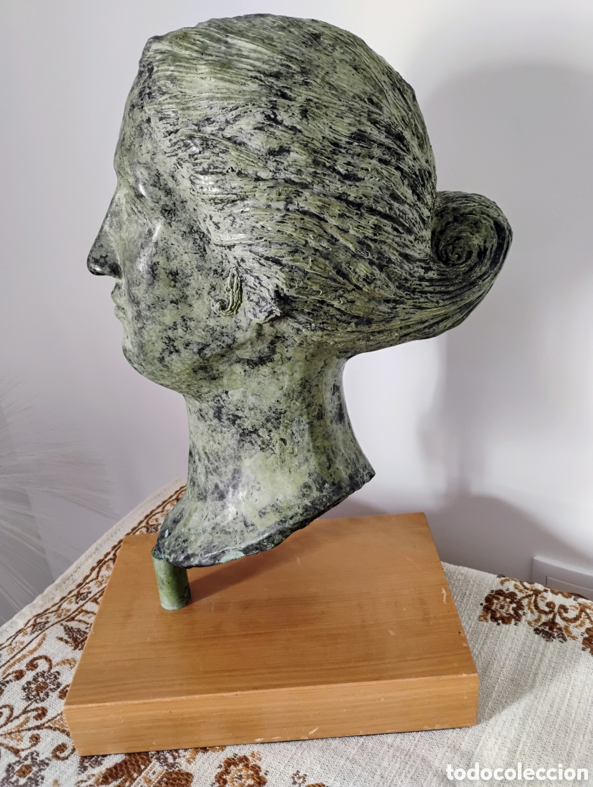 Coleccionismo: Busto de mujer de bronce - Foto 2
