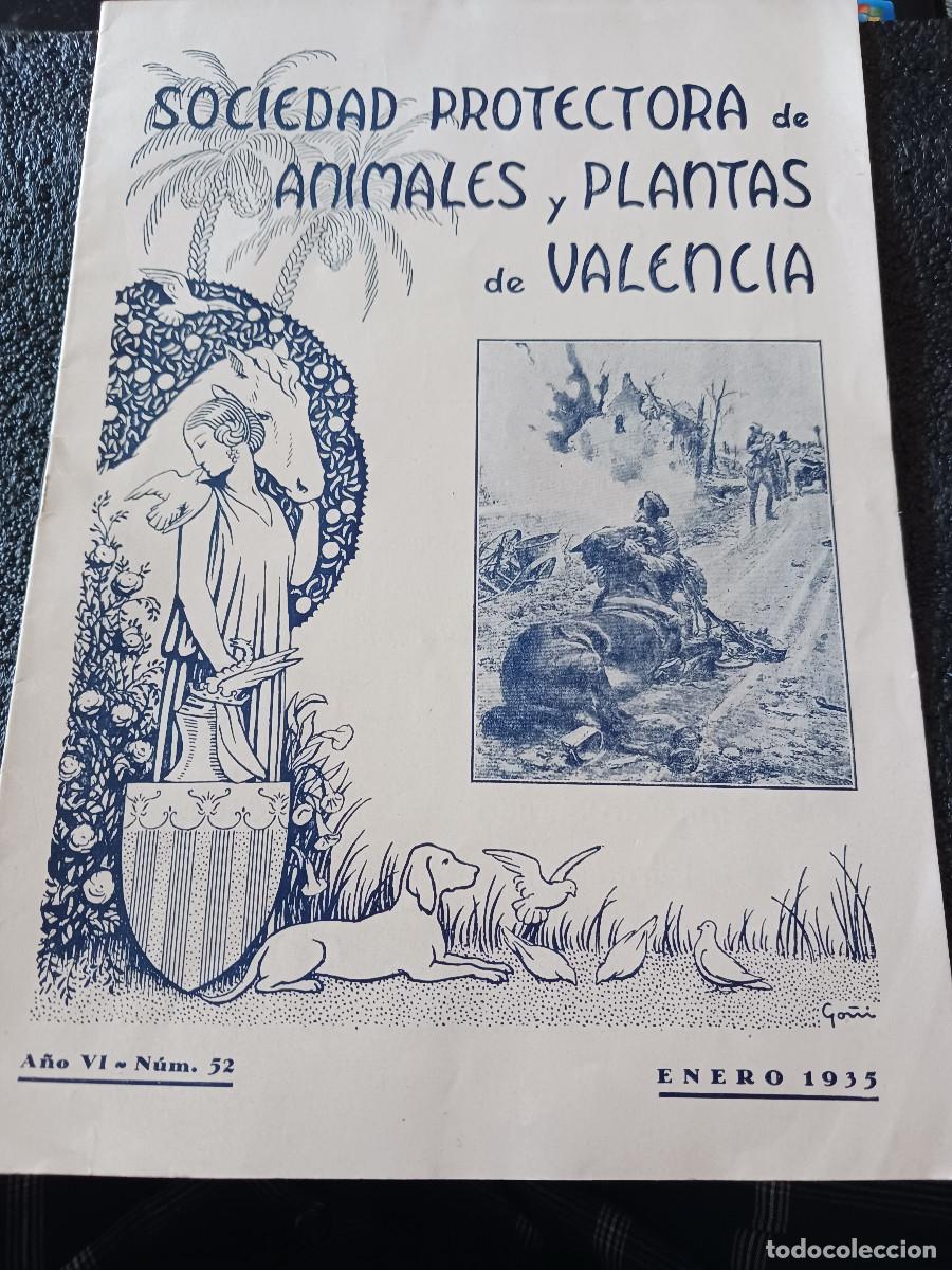 Coleccionismo: Sociedad protectora de animales y plantas de valencia, 1935, il. go&ntilde;i