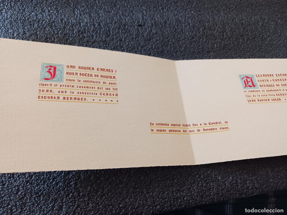 Collectionnisme: DIPTICO INVITACION DE BODA, CATEDRAL DE BARCELONA, OCTUBRE 1928