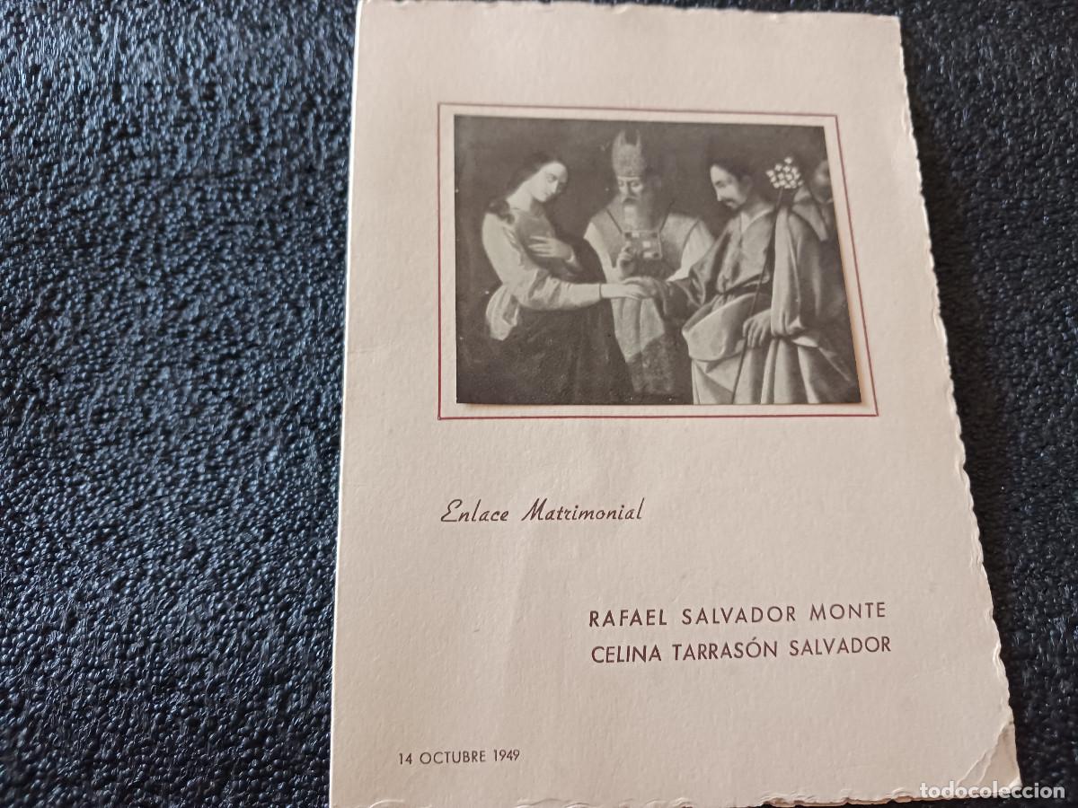 Coleccionismo: DIPTICO, MENU DE ENLACE MATRIMONIAL EN RESTAURANTE DIAGONAL, BARCELONA, 1949