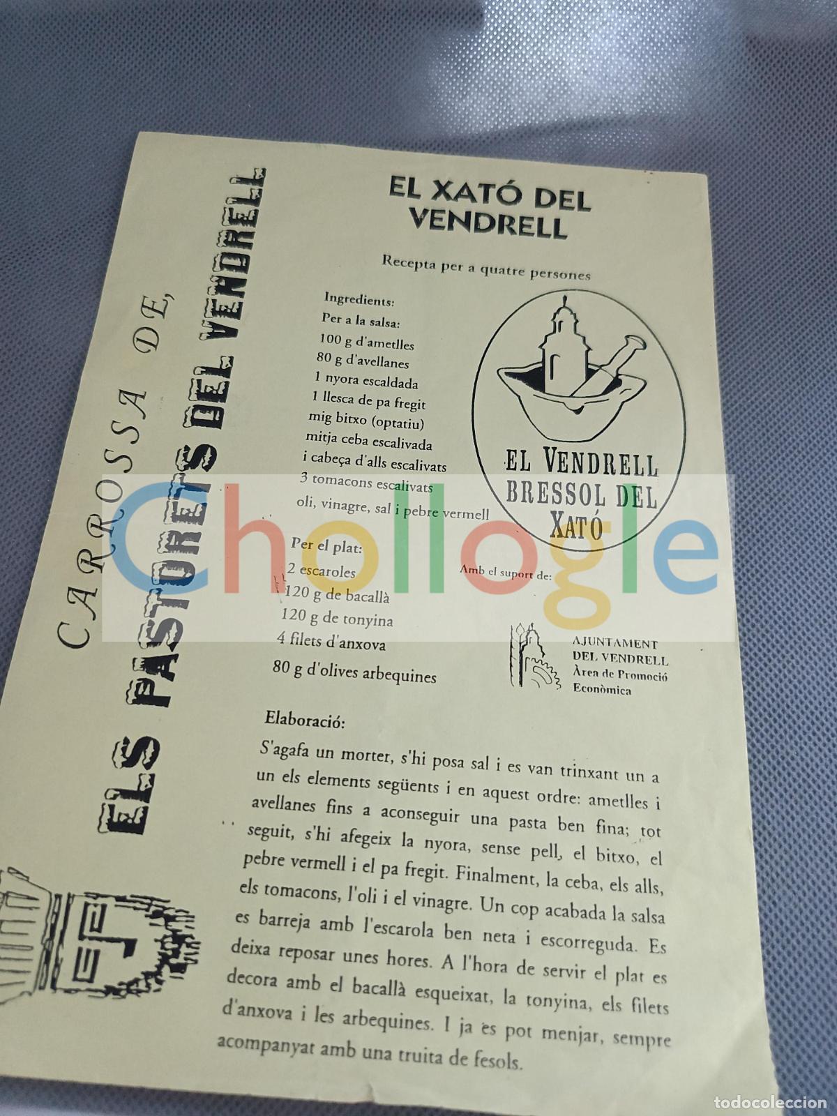 Coleccionismo: Carrossa els pastiorets del vendrell el xato