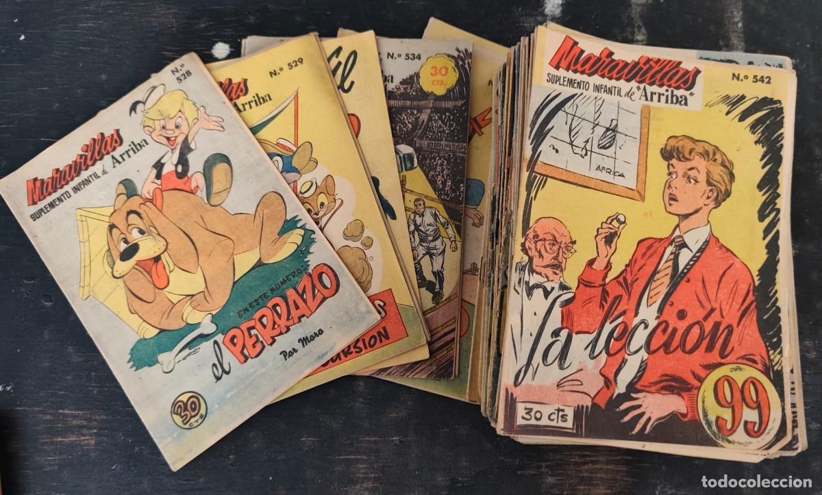 Coleccionismo: Lote de 78 tebeos antiguos &rdquo;Maravillas&rdquo; - Suplemento Infantil de Arriba (A&ntilde;os 50) (RV46)