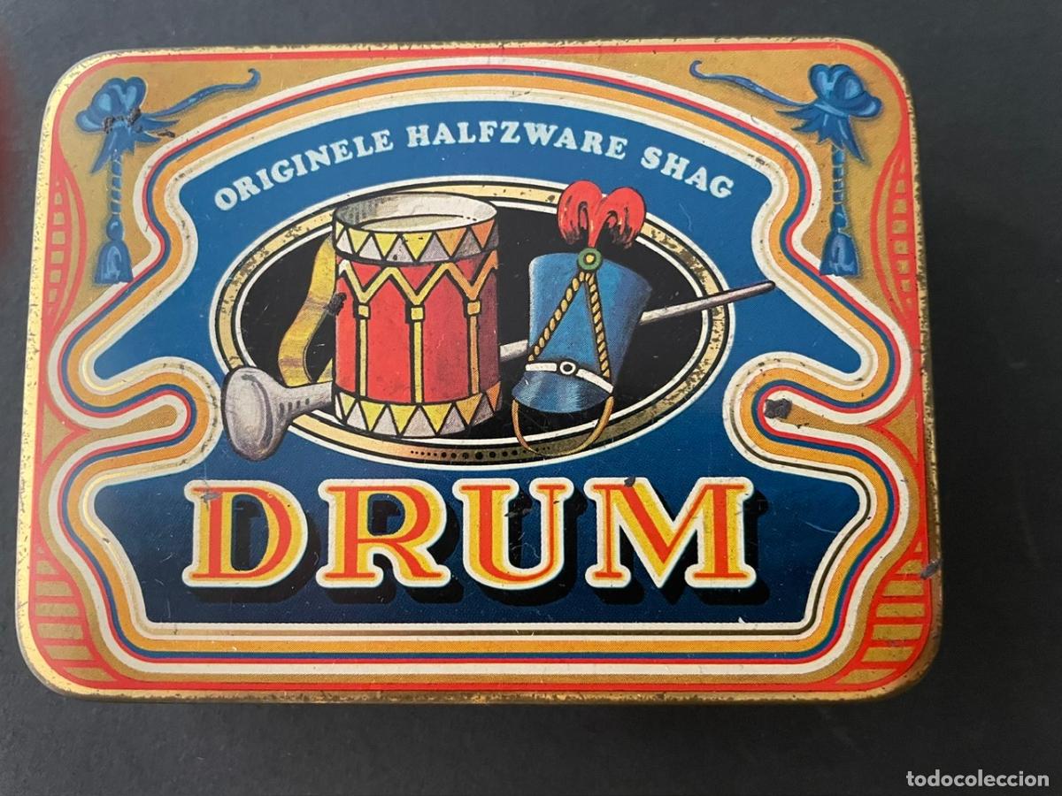 Coleccionismo: DRUM - CAJA METALICA DE TABACO - Foto 2