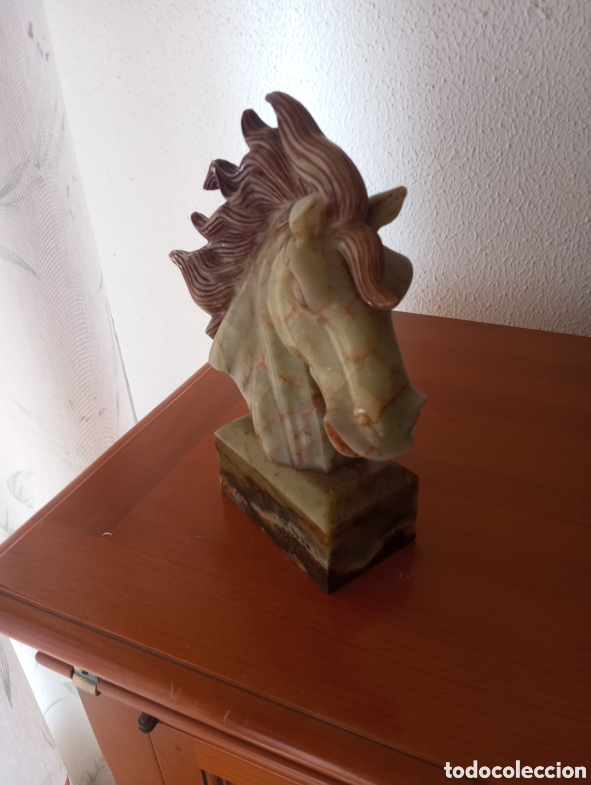 Coleccionismo: Escultura de cabeza de caballo de jade - Foto 2