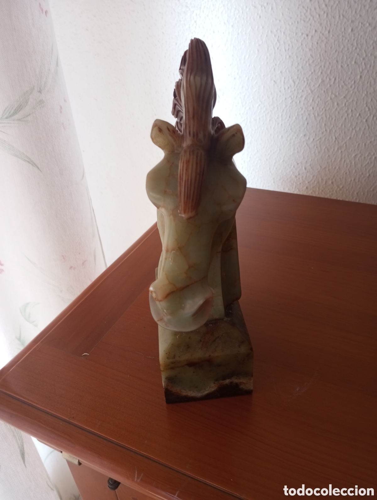 Coleccionismo: Escultura de cabeza de caballo de jade - Foto 5