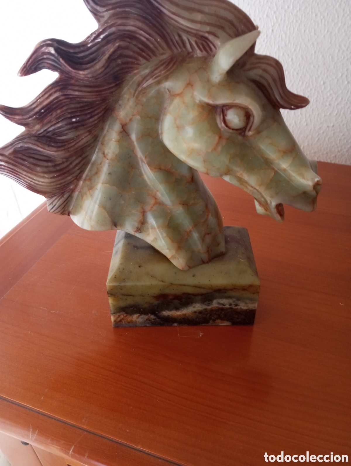 Coleccionismo: Escultura de cabeza de caballo de jade - Foto 1