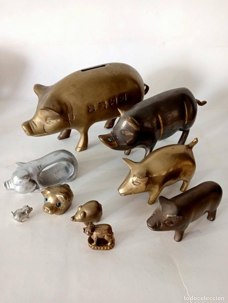 Coleccionismo: figuras cerditos METAL