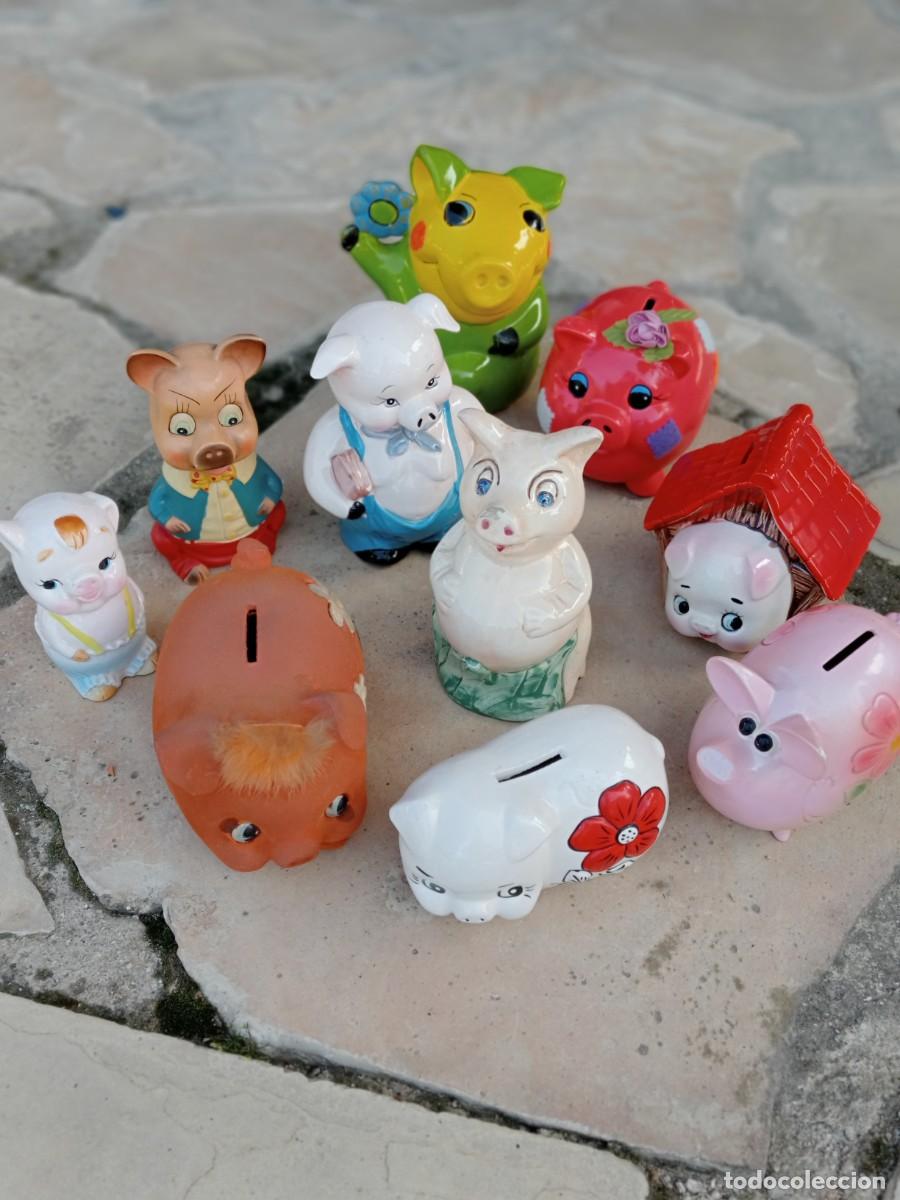 Coleccionismo: figuras cerditos HUCHAS RETRO