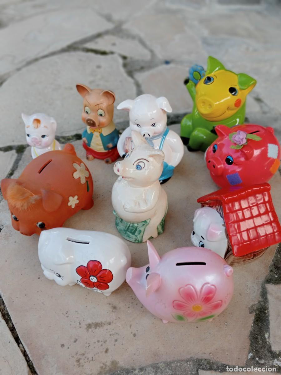 Coleccionismo: figuras cerditos HUCHAS RETRO - Foto 2