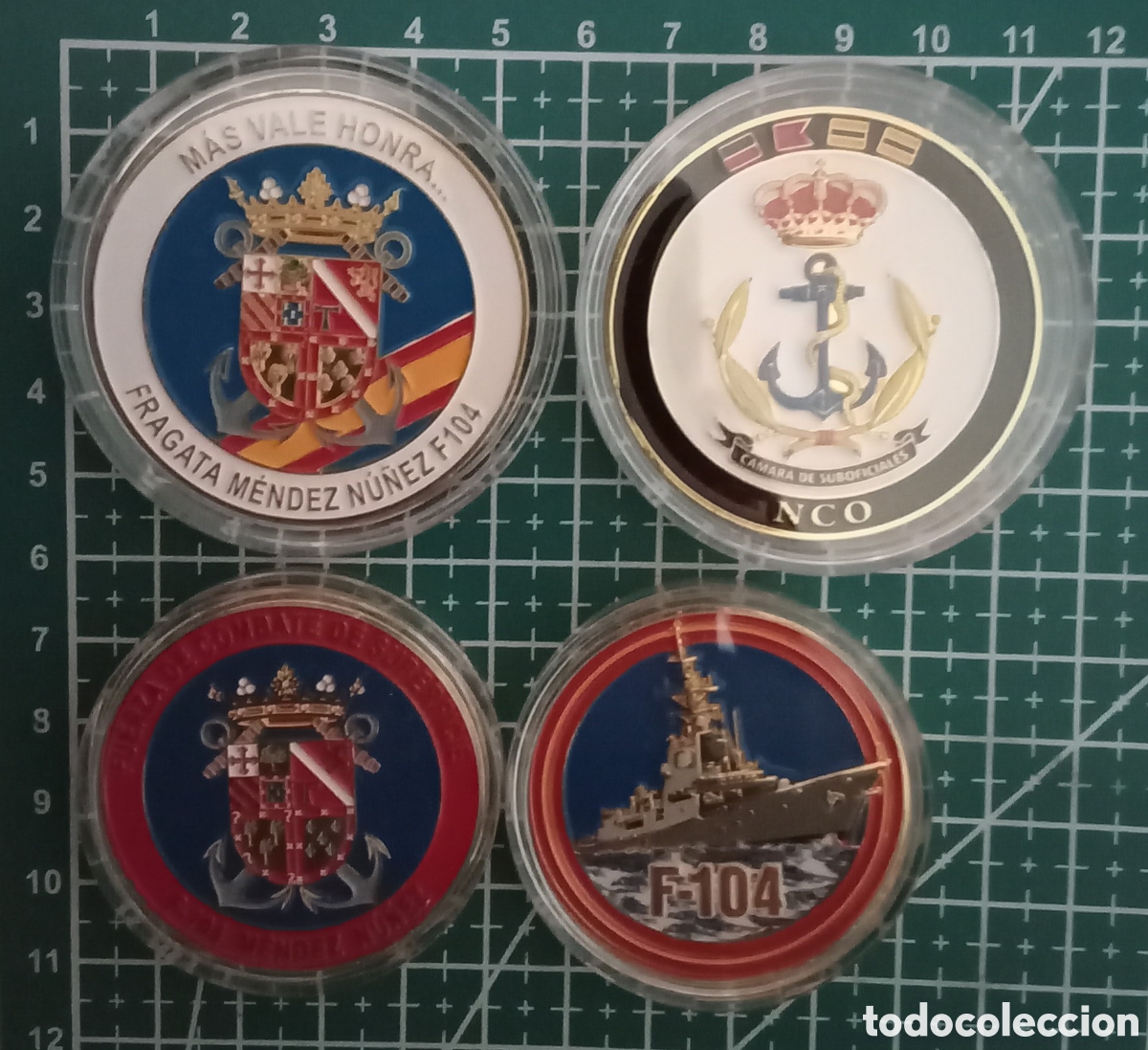 Coleccionismo: Lote 2 monedas Fragata F-104 M&eacute;ndez N&uacute;&ntilde;ez Armada Espa&ntilde;ola