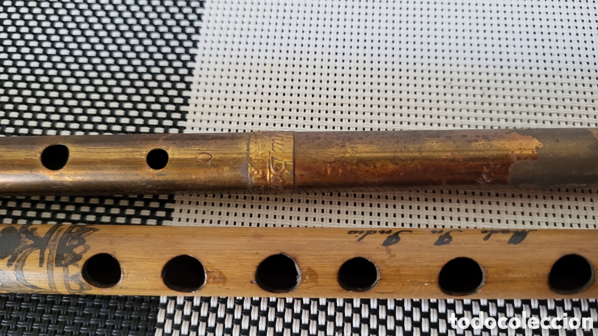 Coleccionismo: Flautas cobre y madera - Foto 3