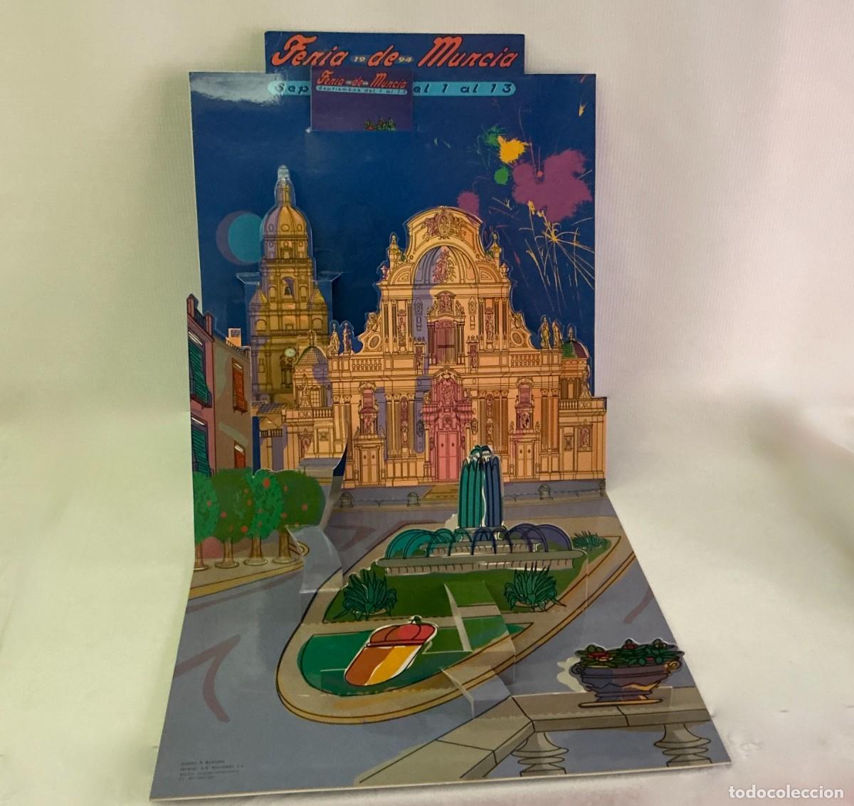 Coleccionismo: Desplegable Pop-Up Feria de Murcia 1994 - VI Centenario Catedral - P. Manzano - Impecable