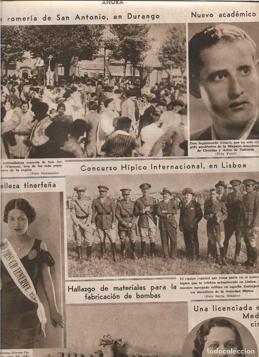 Coleccionismo: A&Ntilde;O 1933 RECORTE PRENSA DURANGO ROMERIA DE SAN ANTONIO
