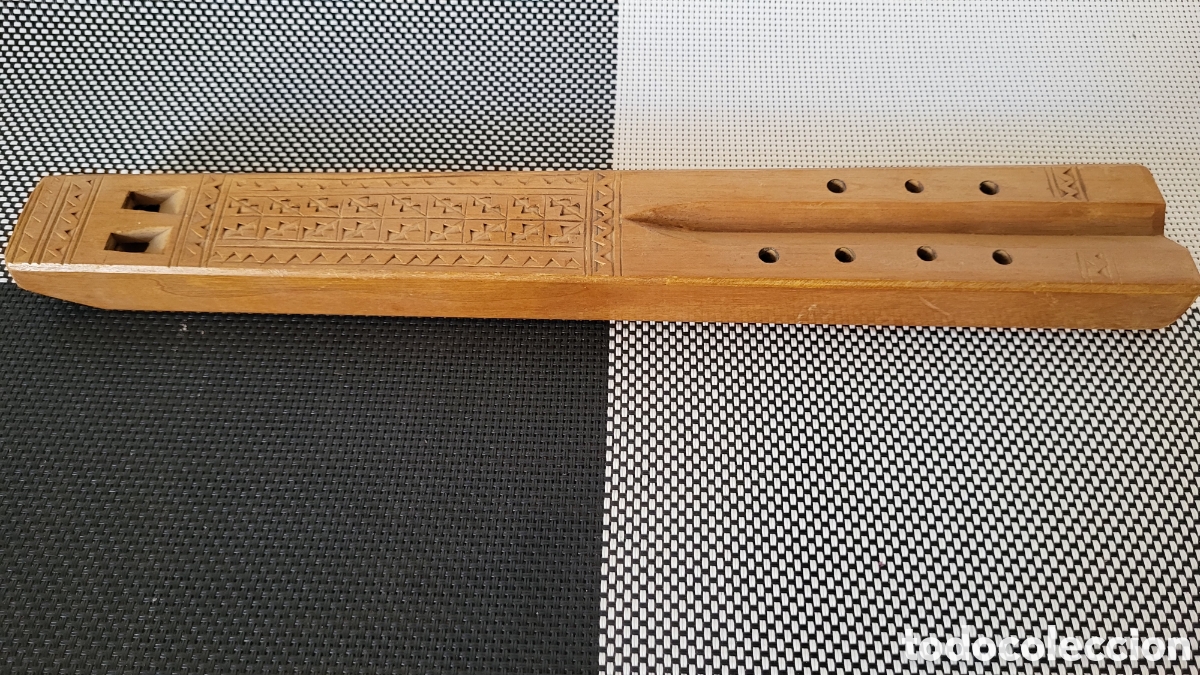 Collectionnisme: Antigua flautas doble de madera