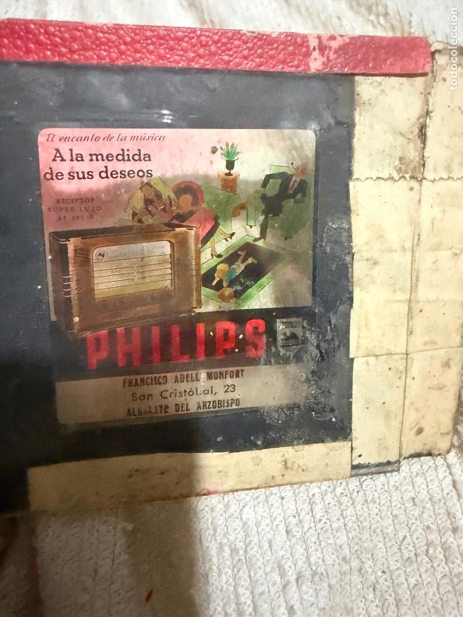Coleccionismo: Cristal publicidad Philips cine