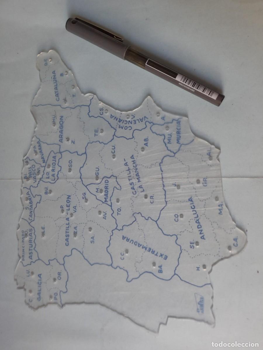 Coleccionismo: Plantilla escolar mapa de Espa&ntilde;a de pl&aacute;stico SAFTA con las Comunidades Aut&oacute;nomas