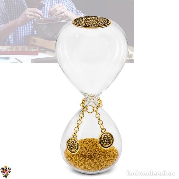 Sammeln: RELOJ ARENA DAMASQUINADO EN ACERO Y ORO 24K 13,5 CMS