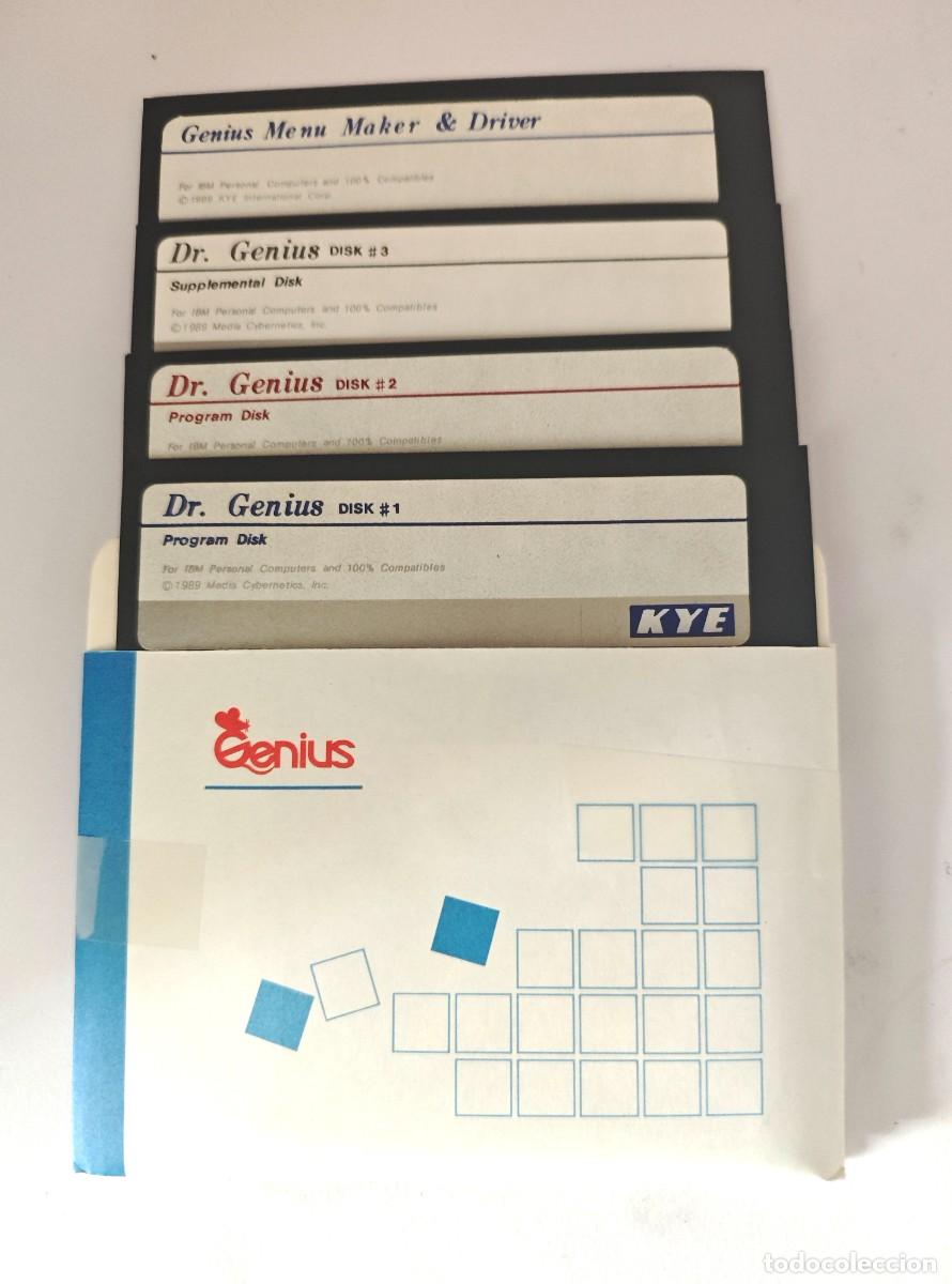 Coleccionismo: Dr. Genius 4 Disquetes 5&frac14;&rdquo; Originales KYE 1989 IBM PC MS-DOS Retroinform&aacute;tica