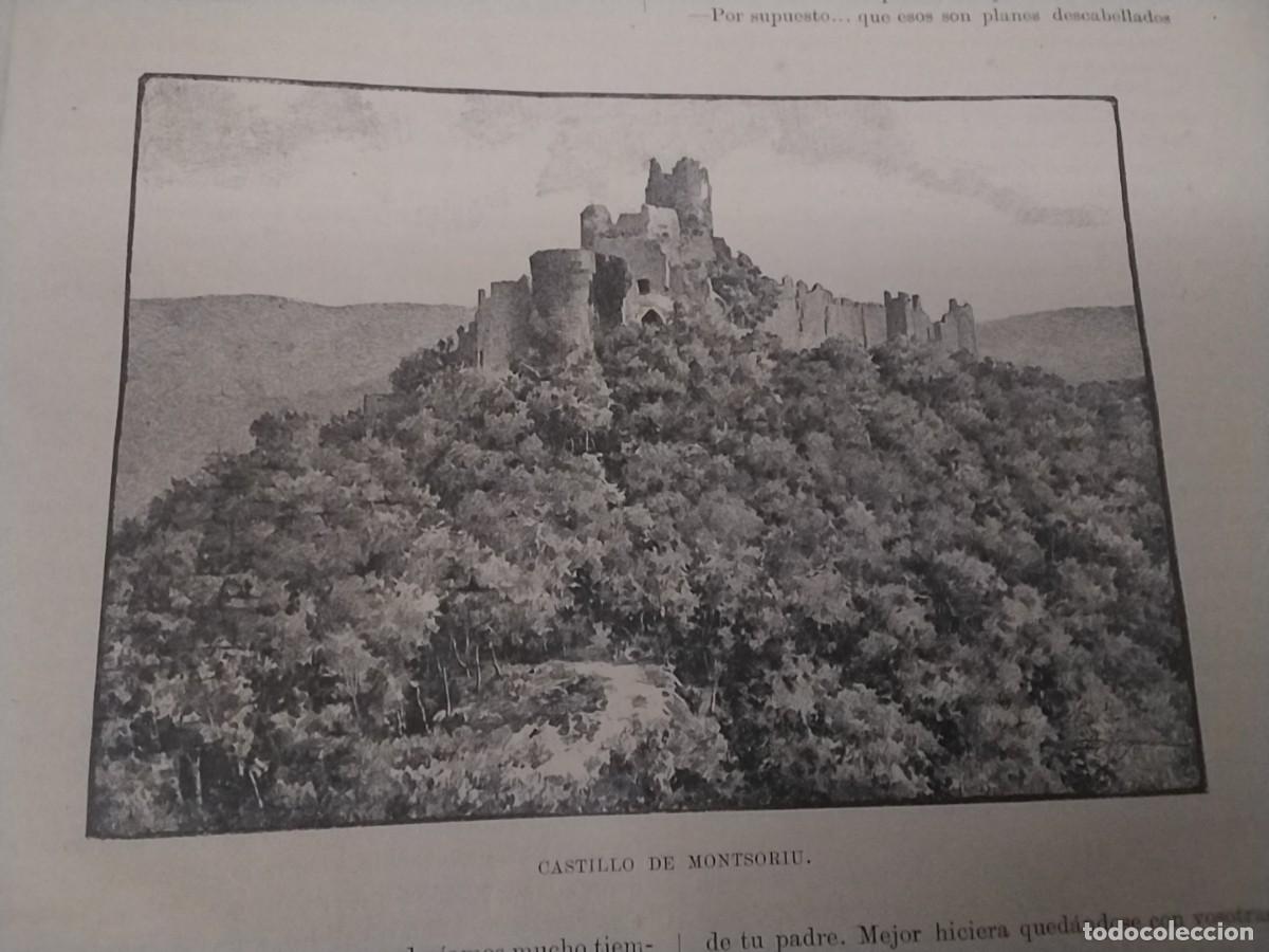 Coleccionismo: CASTILLO DE MONTSORIU ARBUCIES HOJA A&Ntilde;O 1891