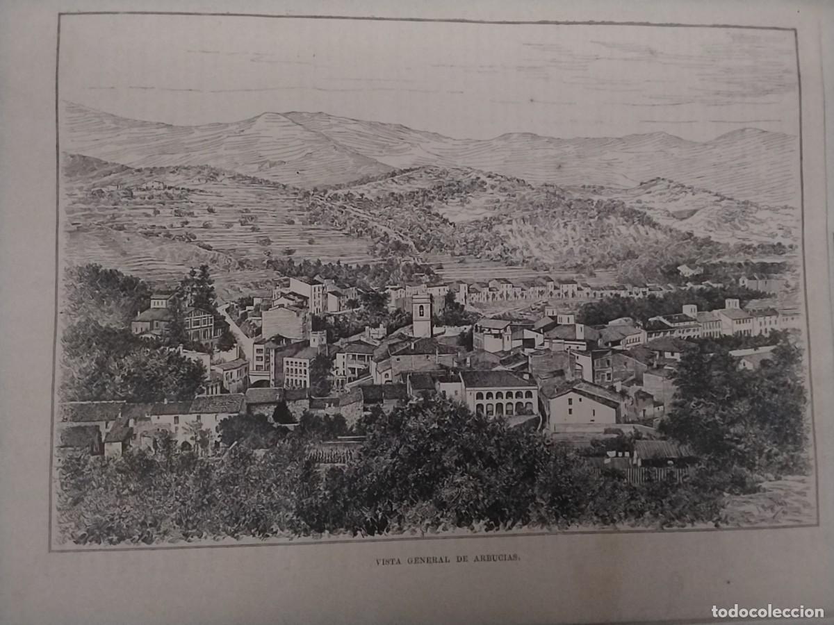 Coleccionismo: VISTA GENERAL ARBUCIES HOJA A&Ntilde;O 1891
