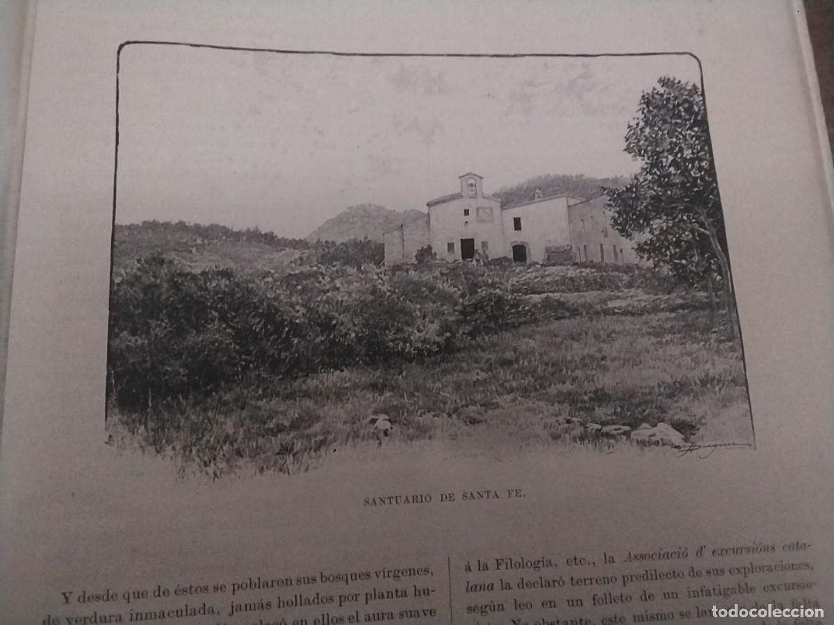 Coleccionismo: VISTA GENERAL SANTUARIO SANTA FE MONTSENY HOJA A&Ntilde;O 1891