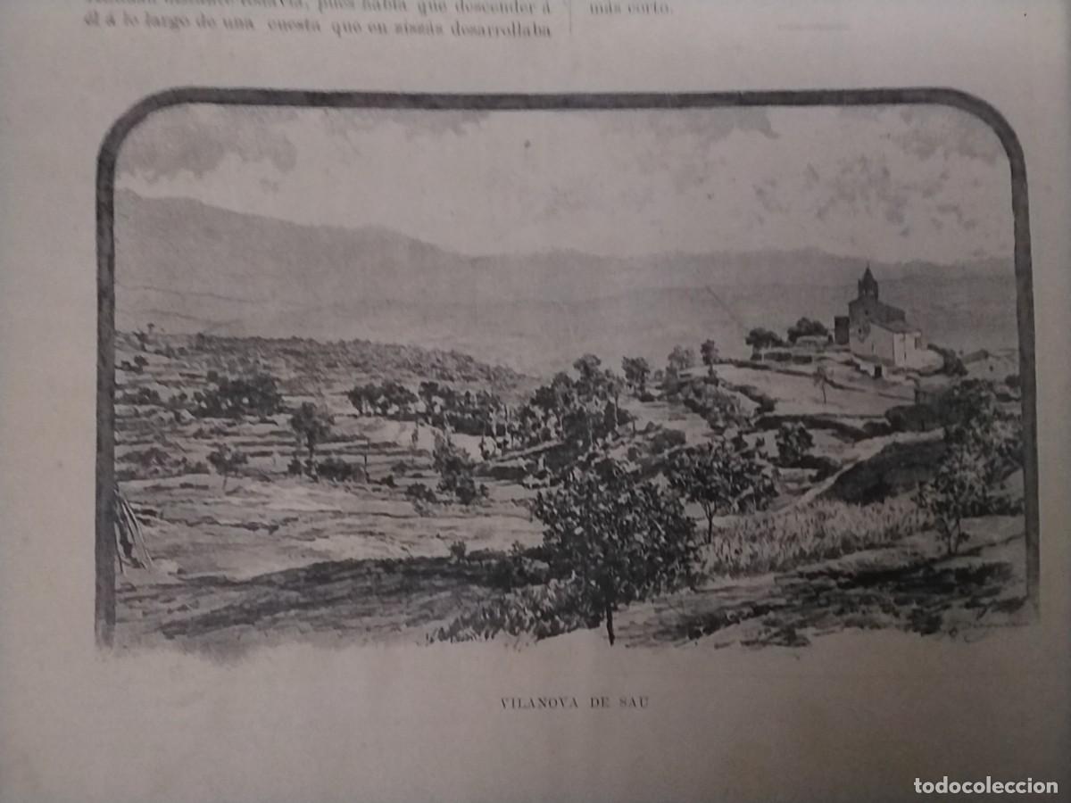 Coleccionismo: SAN ROMAN DE SAU Y LA ROCA DE LA FORSA / VILANOVA DE SAU HOJA A&Ntilde;O 1891