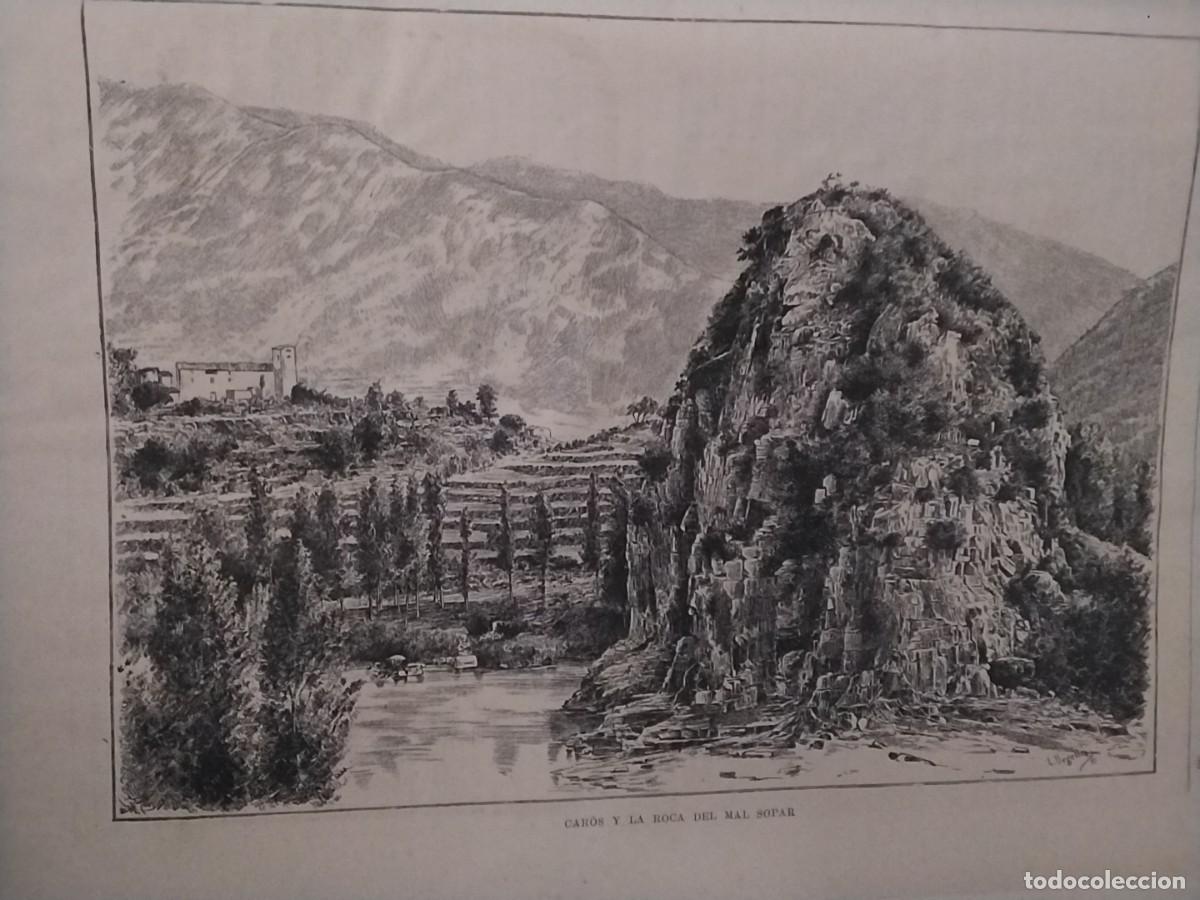 Coleccionismo: CAROS Y LA ROCA DEL MAL SOPAR HOJA A&Ntilde;O 1891