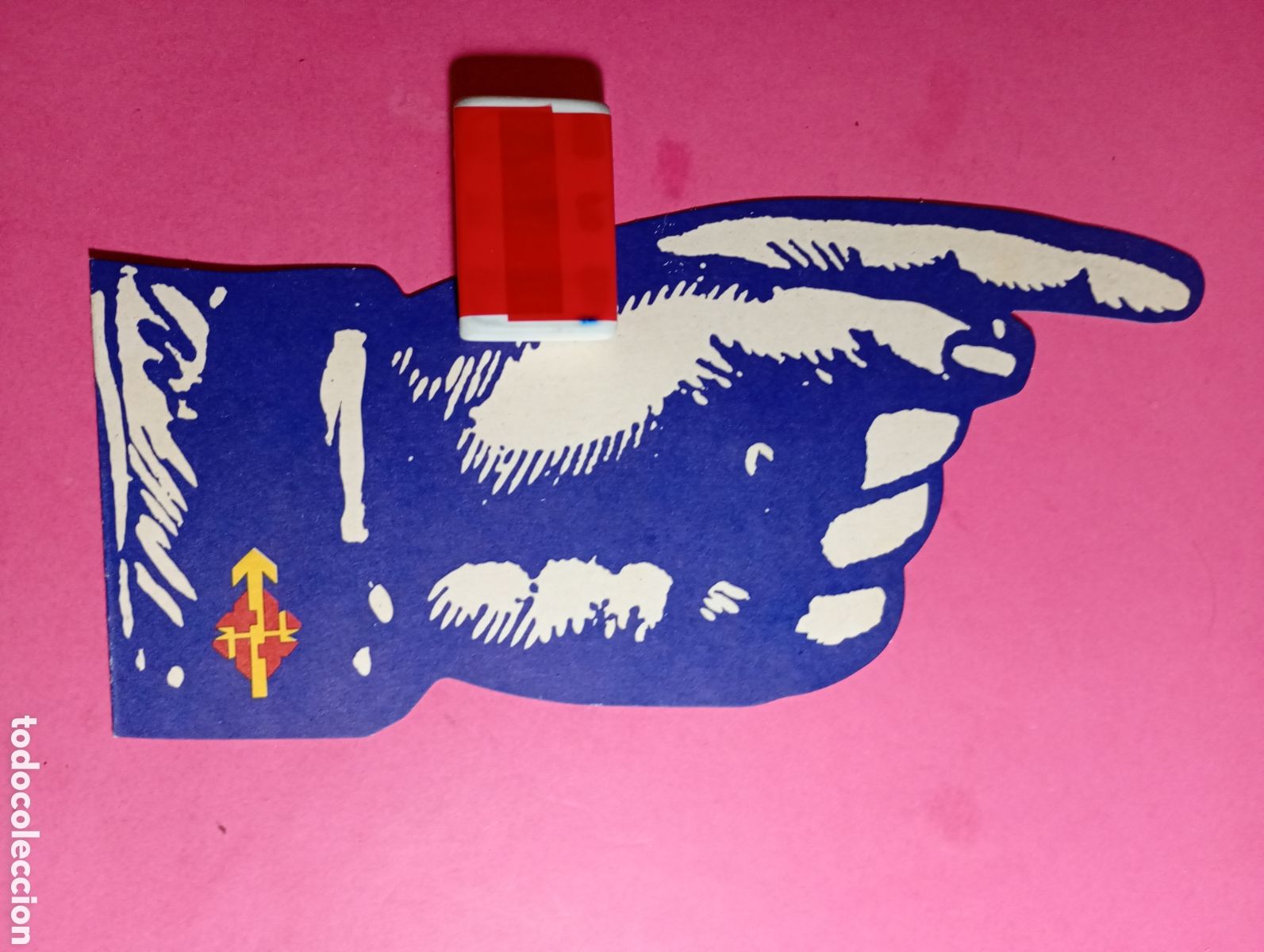 Coleccionismo: Folleto Troquelado de una Mano por CESC &rdquo;Una Hist&ograve;ria d'un Pa&iacute;s&rdquo; 1986 con logo de Caixa de Barcelona