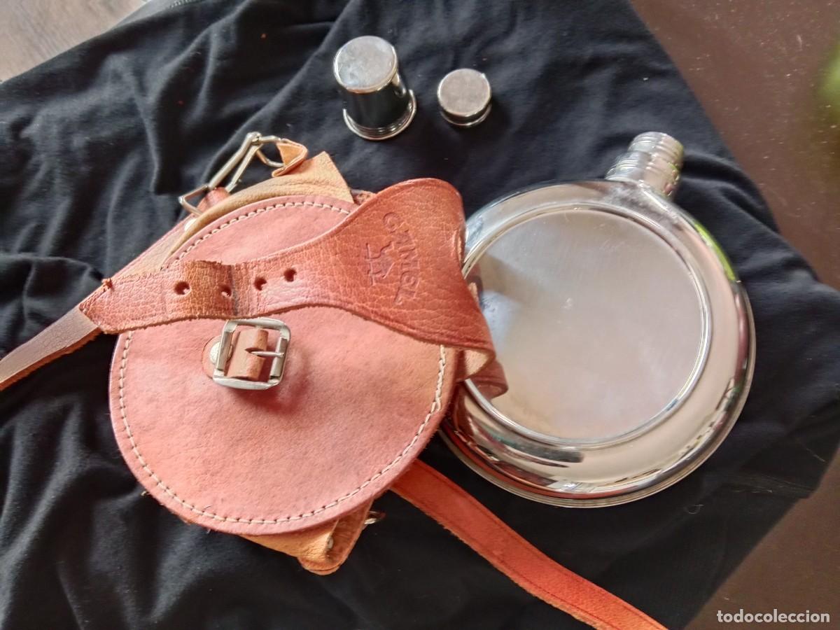 Coleccionismo: Cantimplora de cuero vintage Camel - Foto 3