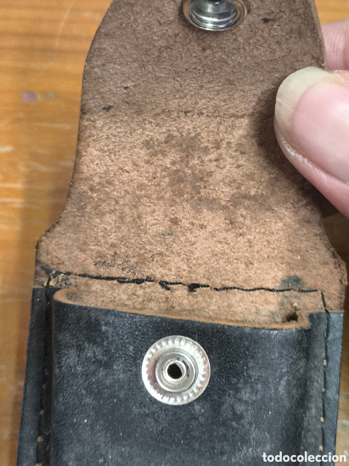 Coleccionismo: Funda de cuero zippo - Foto 3