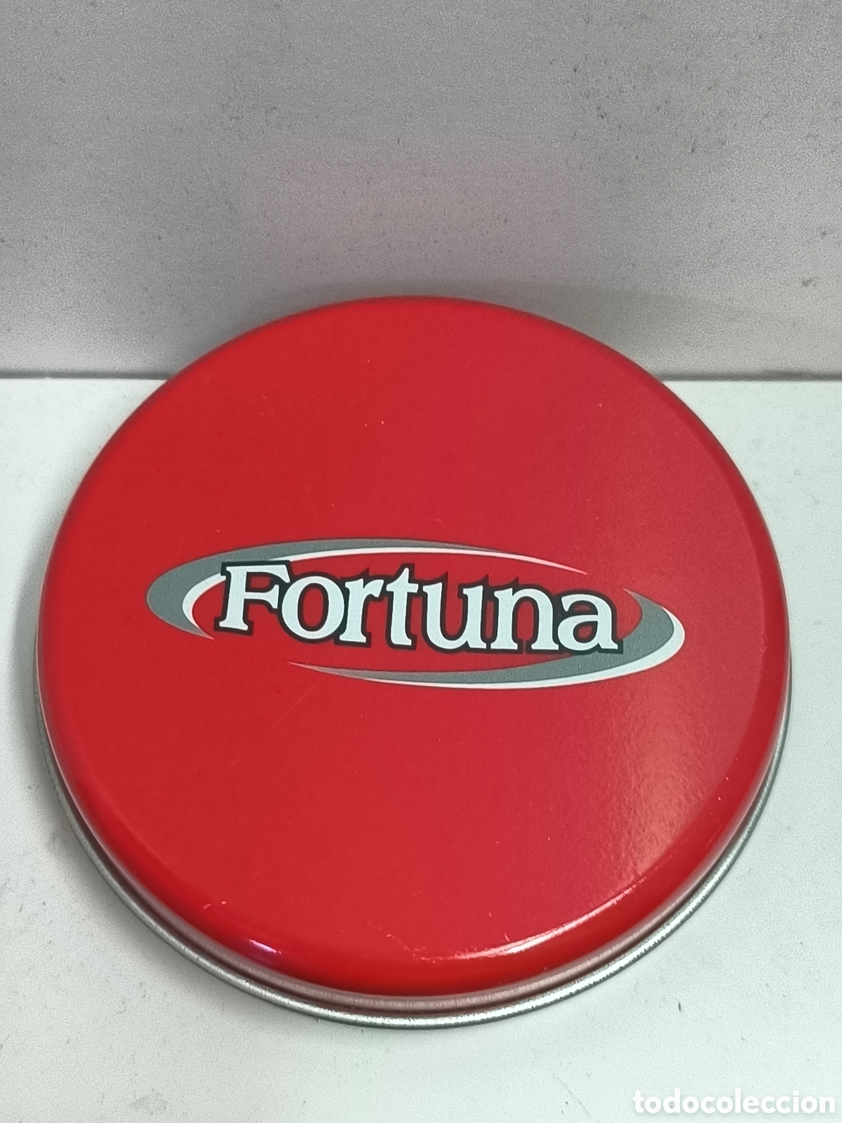 Coleccionismo: Encendedor publicidad fortuna en su estuche metalico