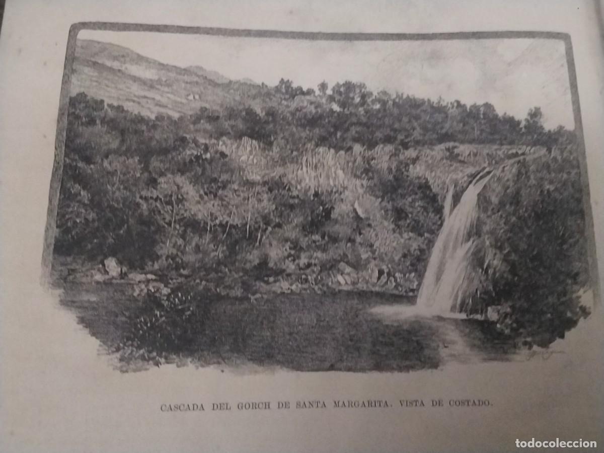 Coleccionismo: CASCADA DEL GORCH DE SANTA MARGARITA / ERMITA DE LA SALUDO LES GUILLERIES HOJA A&Ntilde;O 1891