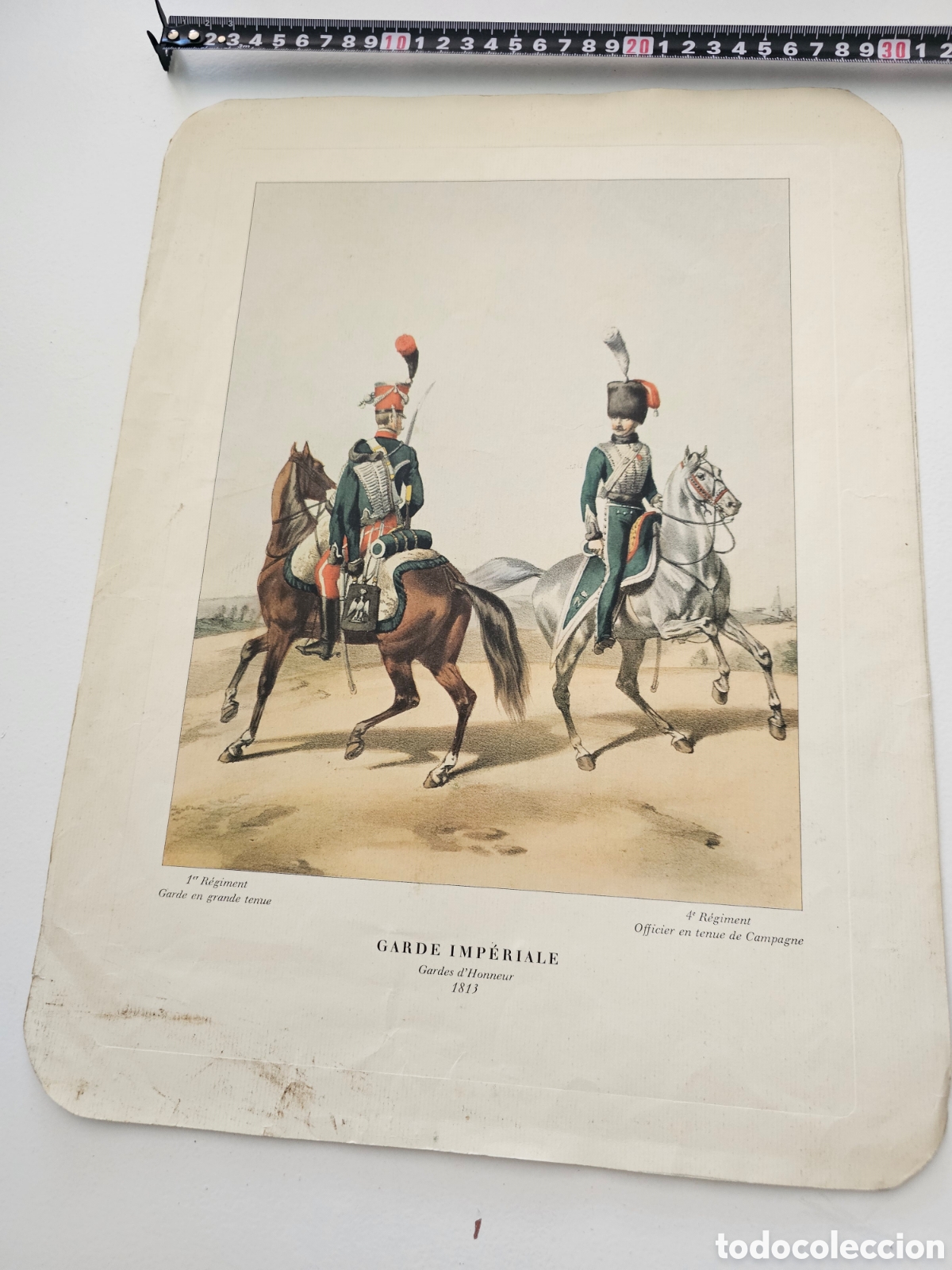 Coleccionismo: ​L&aacute;mina Militar Antigua Napole&oacute;nica - Garde Imp&eacute;riale 1813 (Gardes d'Honneur)3
