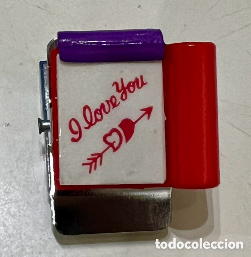 Coleccionismo: Im&aacute;n. Pinza para notas. Metal. A&ntilde;os 80.