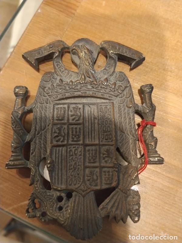 Coleccionismo: Placa escudo de Espa&ntilde;a bronce &aacute;guila de Franco.bronce macizo
