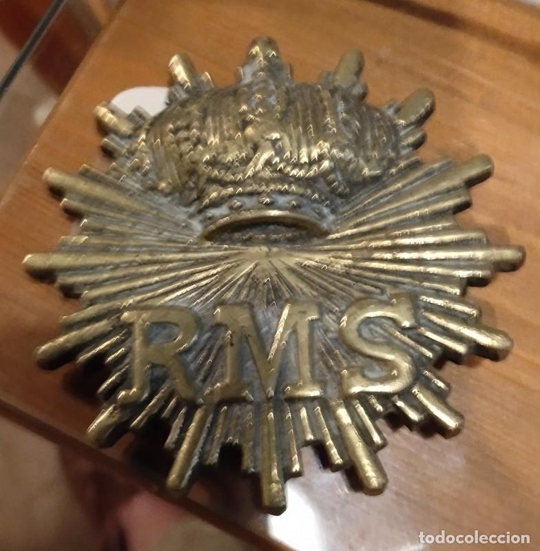 Coleccionismo: ANTIQUISIMA PLACA DE LA REAL MAESTRANZA DE SEVILLA, RARISIMA, 9X9 CMS