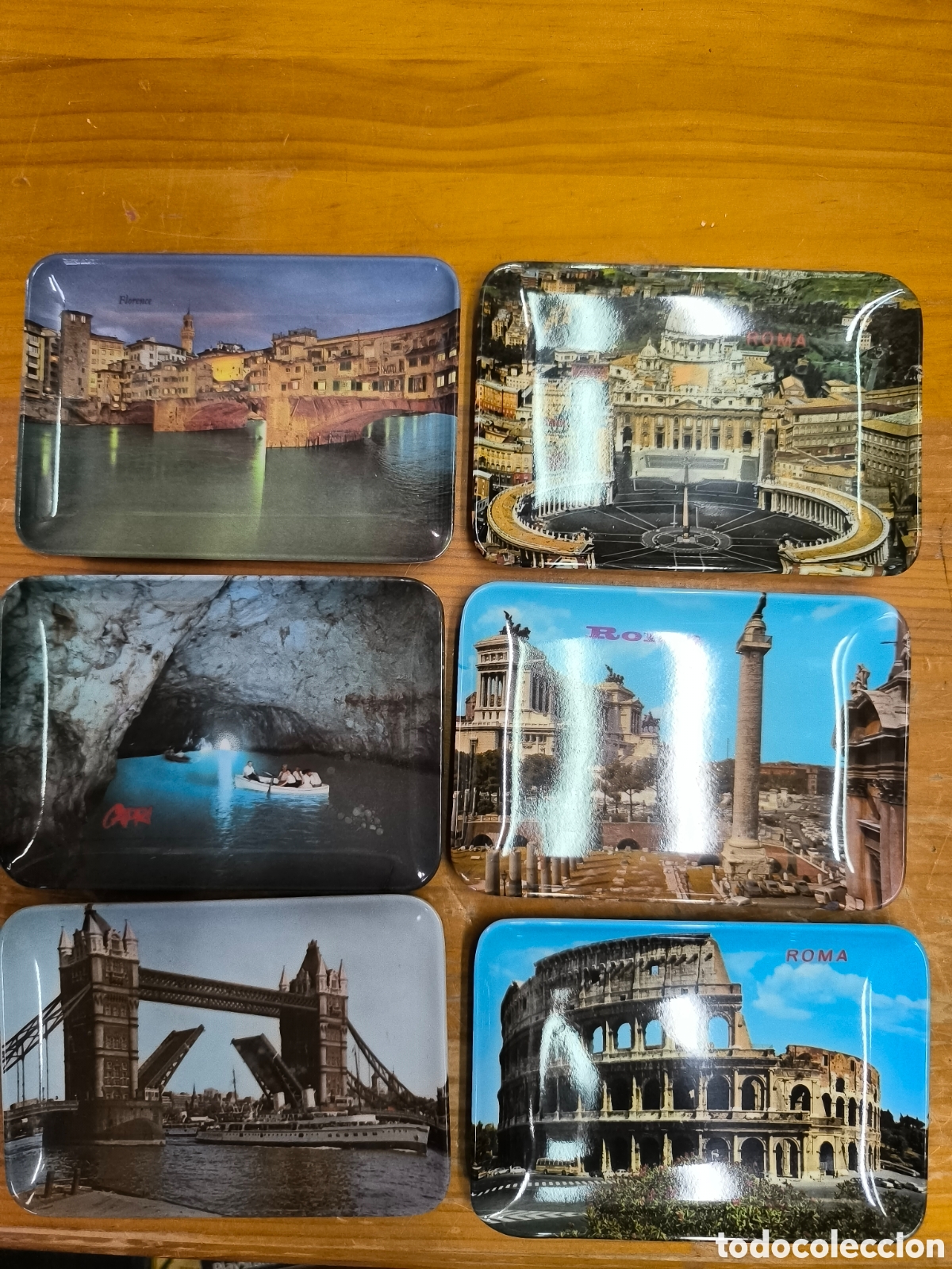 Coleccionismo: Bandejas souvenirs a&ntilde;os 60 roma Londres