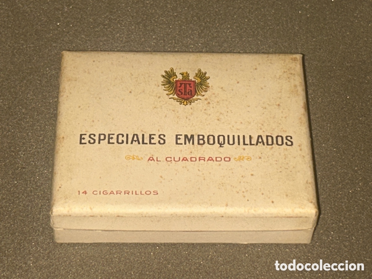 Coleccionismo: Especiales Emboquillados Al cuadrado caja de 14 cigarrillos le quedan 5 Tabacalera SA tabaco